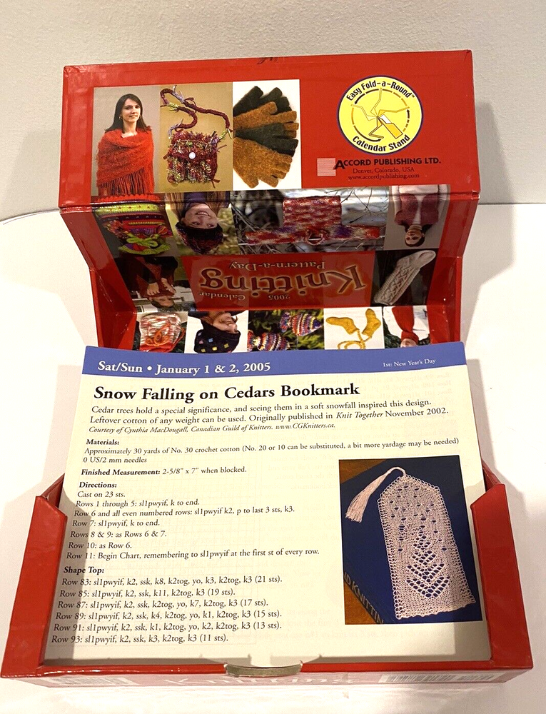 Knitting pattern a day (incomplete) 2005 Calendar