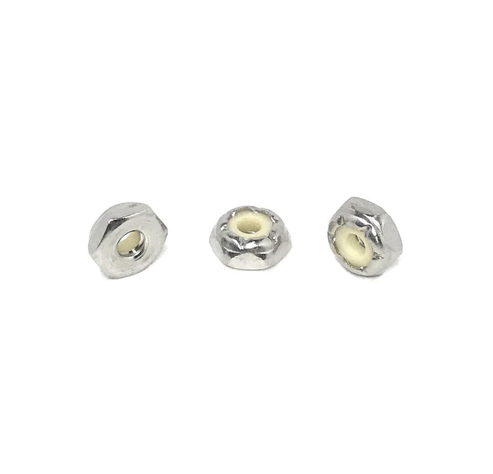 (100) 6-32 Stainless Steel Nylon Insert Jam Thin Nuts #6 NTM Locking Nuts