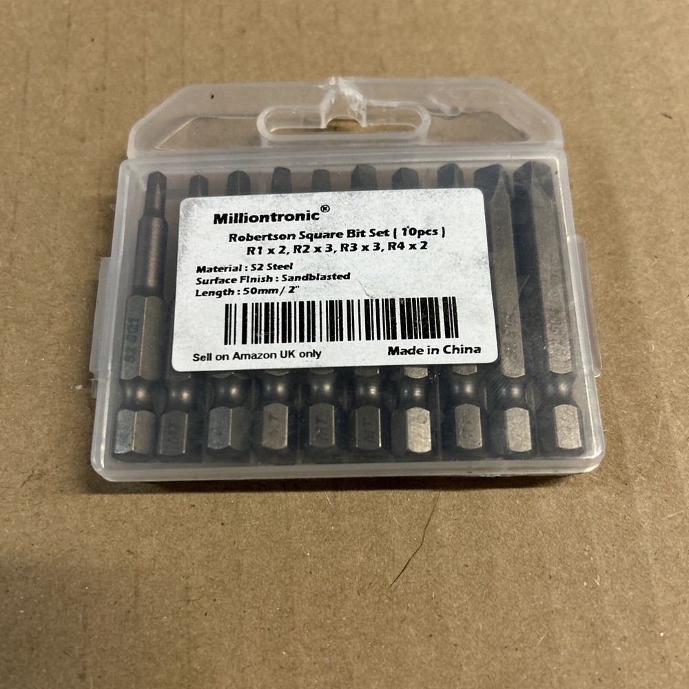 10 PCS Screwdriver Bit Set, Robertson Square Allen Wrench Drill Bits