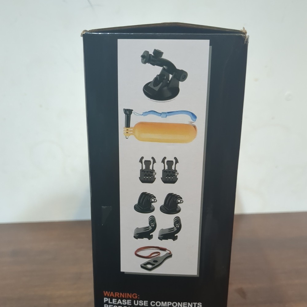 Husiway Black Compact Portable Action Camera Accessory Pack For GoPro