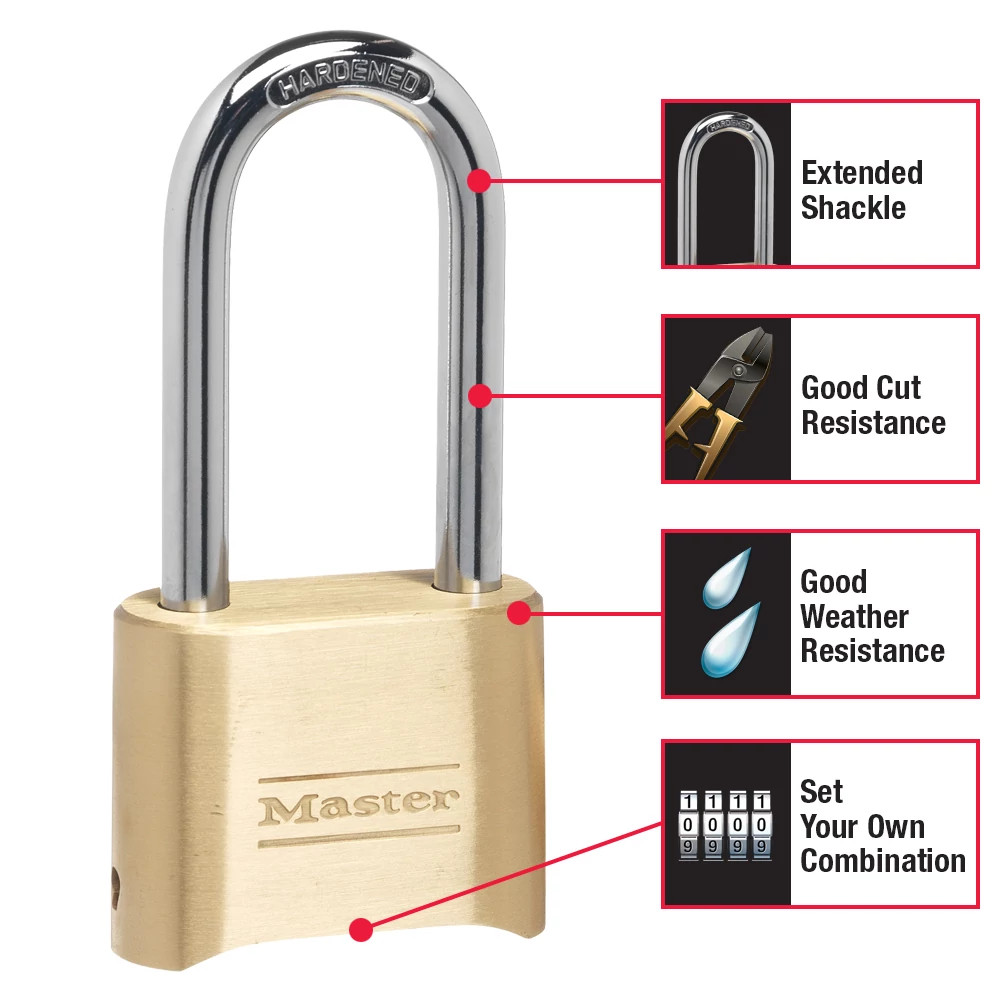 Master Lock 175LH Combination Padlock - Brass