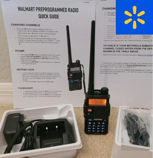 Walmart Walkie Talkie - Programmed to work w/ Motorola RDM2070d Two Way Radio