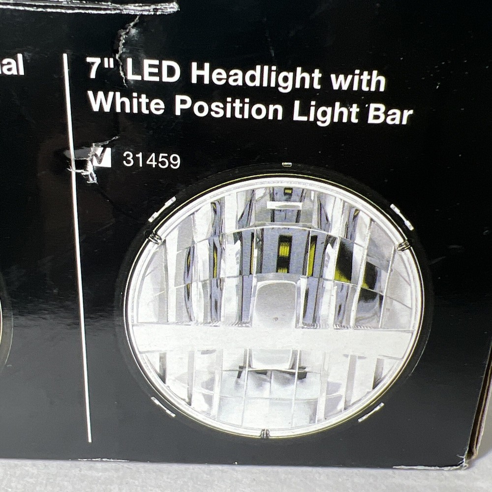 7” High Power LED Headlight w/ White LED Single Function Light Bar OPEN BOX