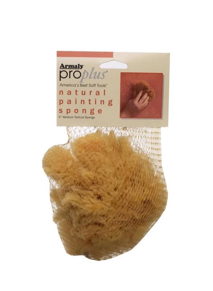 6 Pack Armaly ProPlus 5" Medium Texture Painting Sponge Natural