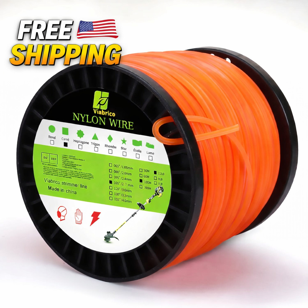 105 Trimmer Line Square Weed Wacker String .105-Inch-By-330-Ft, Weed Eater Strin