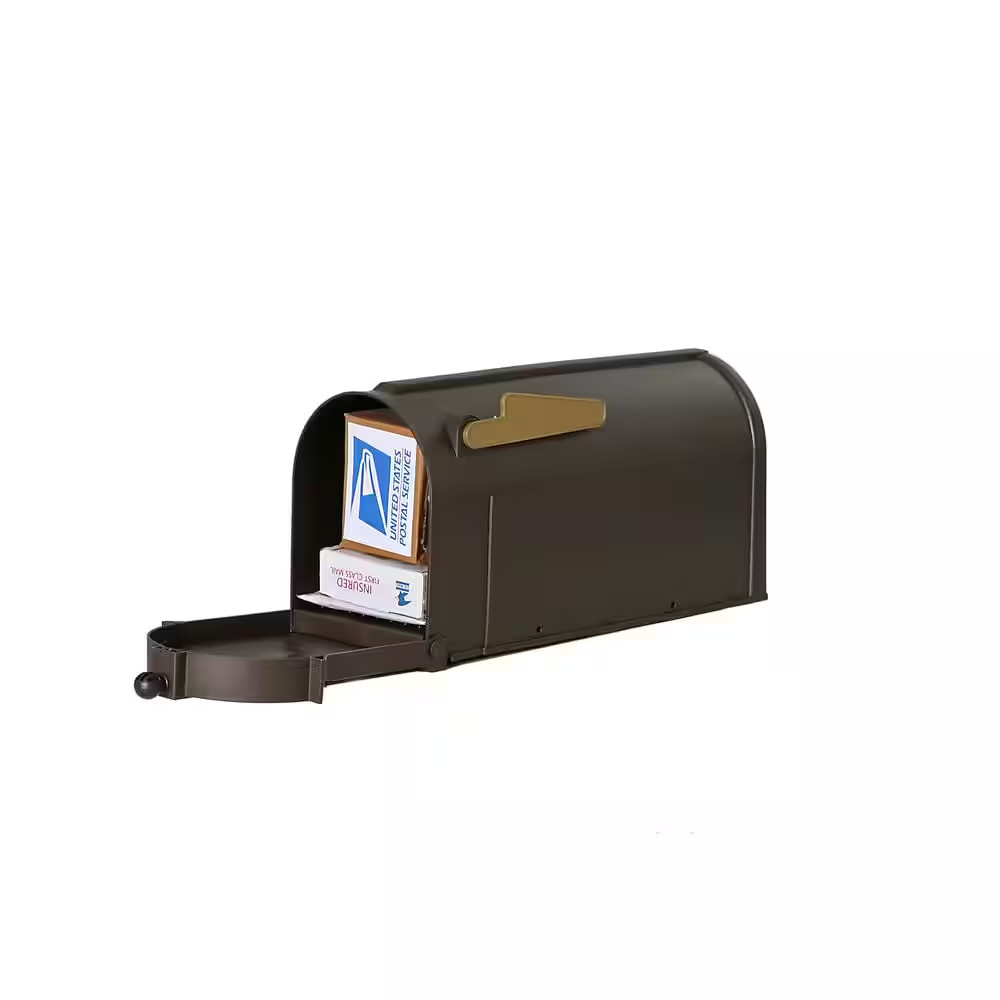 Ambrose Bronze Post Mount Mailbox