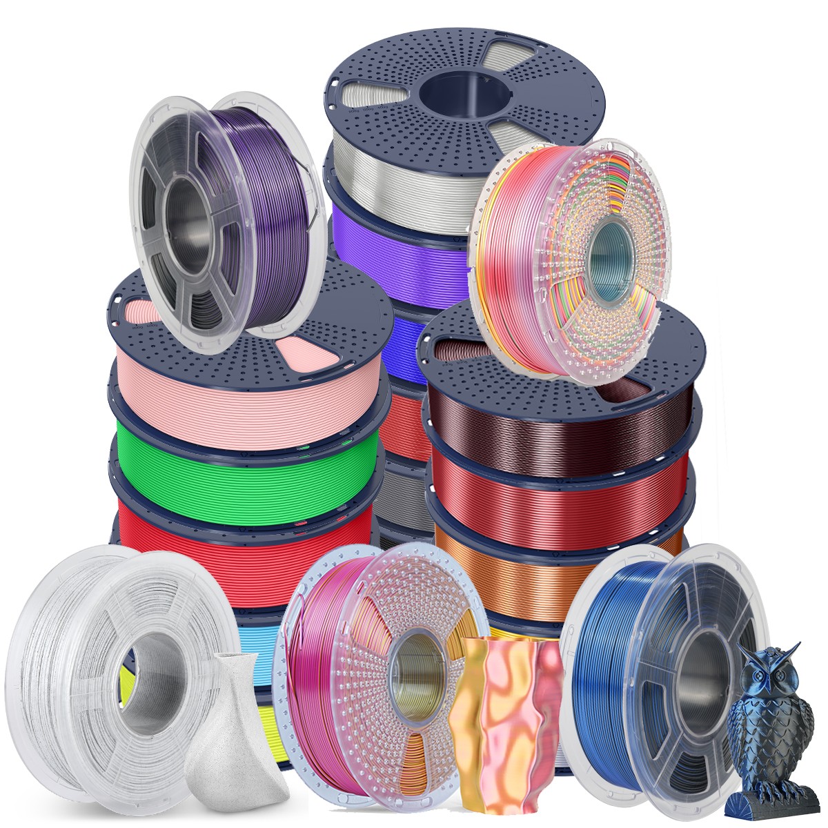 (BUY 3 Get 2 FREE,Add 5) SUNLU 1KG 3D Filament PLA/PLA+/ABS/PETG/ASA/SILK 1.75MM