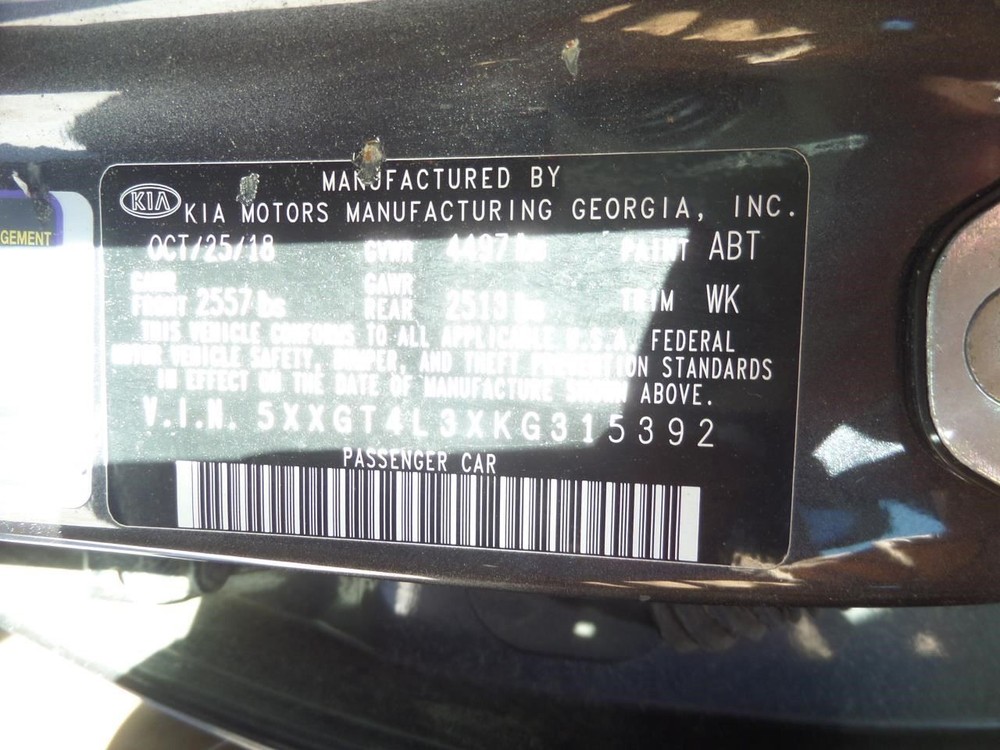 Camera/Projector US Built VIN 5 1st Digit Camera Rear Fits 19-20 OPTIMA
