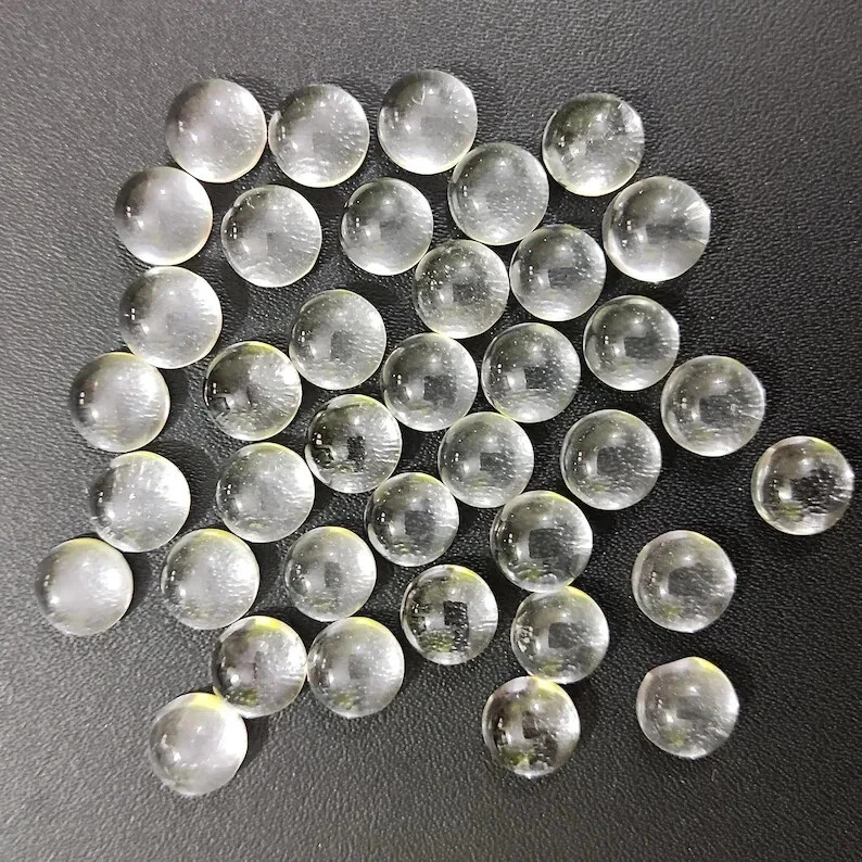 AAA+ Natural Crystal Quartz  "Cabochon" Round Shape Loose Gemstone