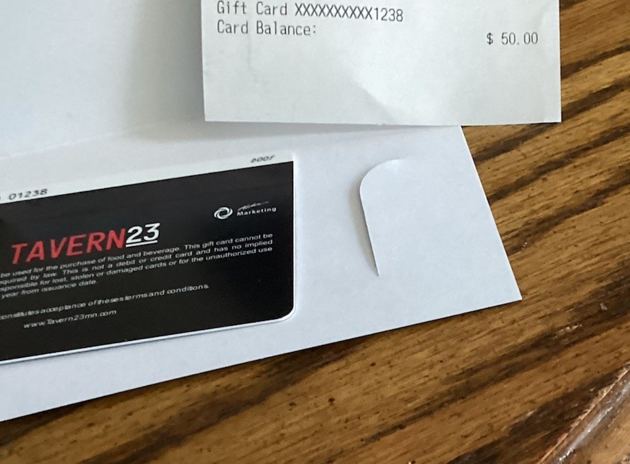 tavern 23 gift card