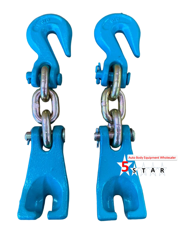 Grab Hook With Curved Claw Hooks Bumper Pull Auto Body Frame Machine Chains