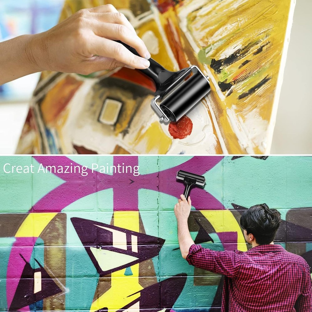 Versatile 2.2 Inch Craft Roller Tool for Printmaking & Scrapbooking | Easy Grip