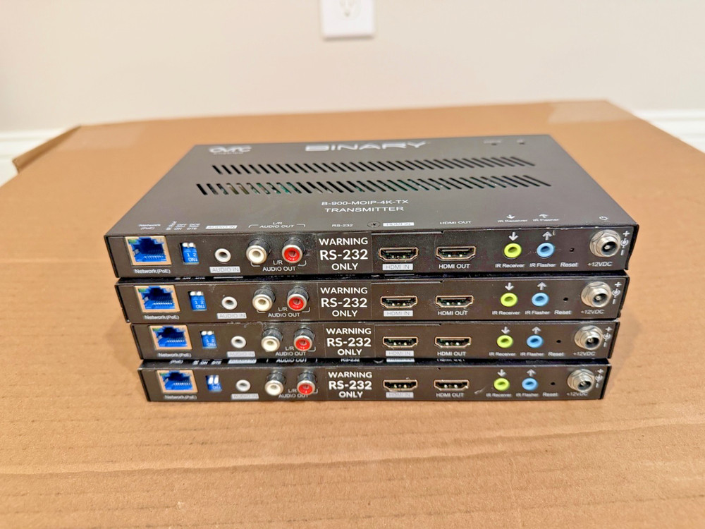 BINARY 900 Series 4K Media over IP Transmitter: B-900-MOIP-4K-TX