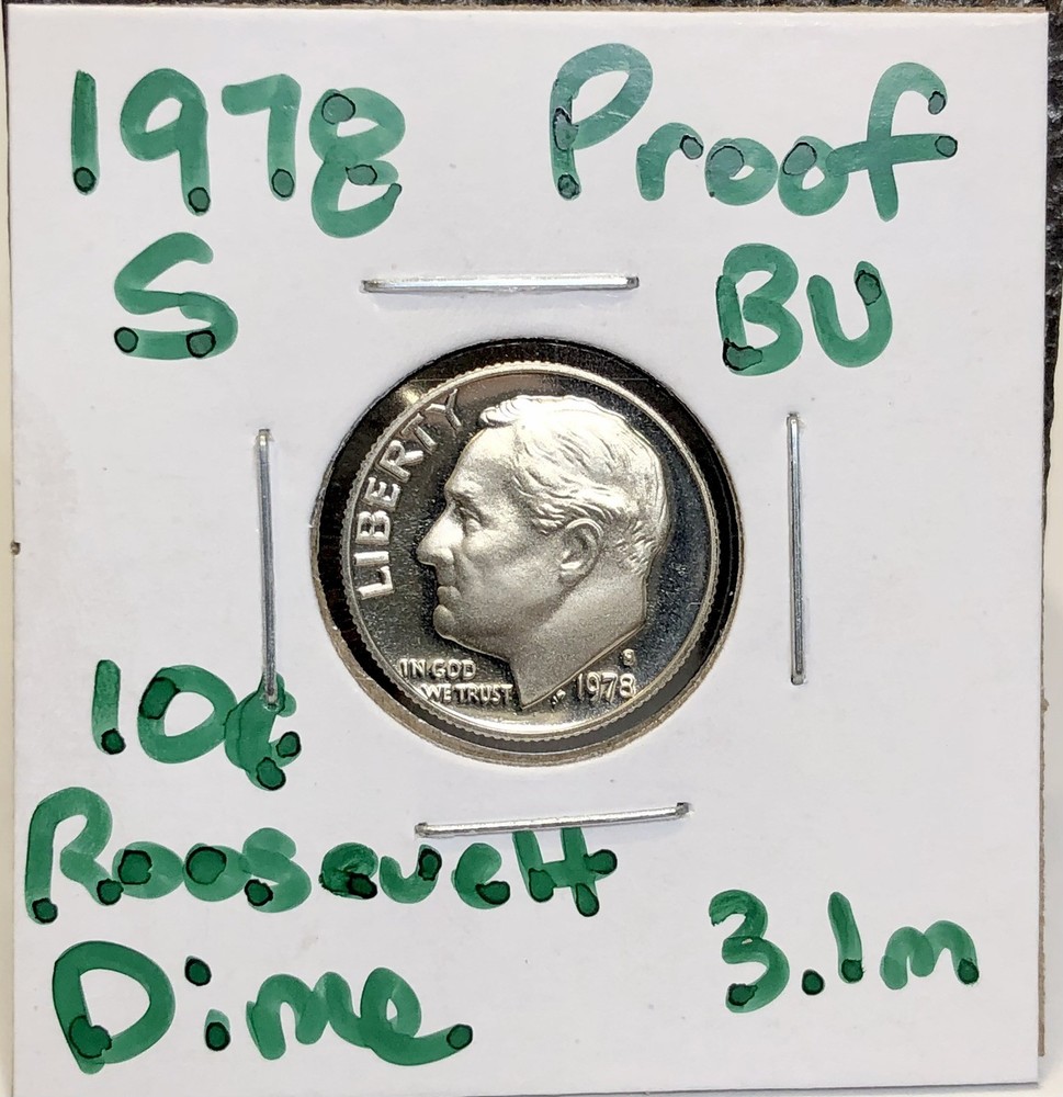1978 S ROOSEVELT DIME GEM DCAM PROOF from PROOF Set