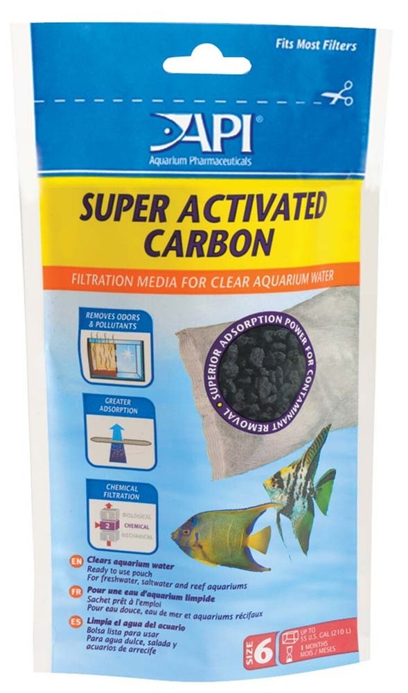 API AQUARIUM PHARMACEUTICALS SUPER ACTIVATED CARBON FILTER MEDIA SIZE 6 - RENA