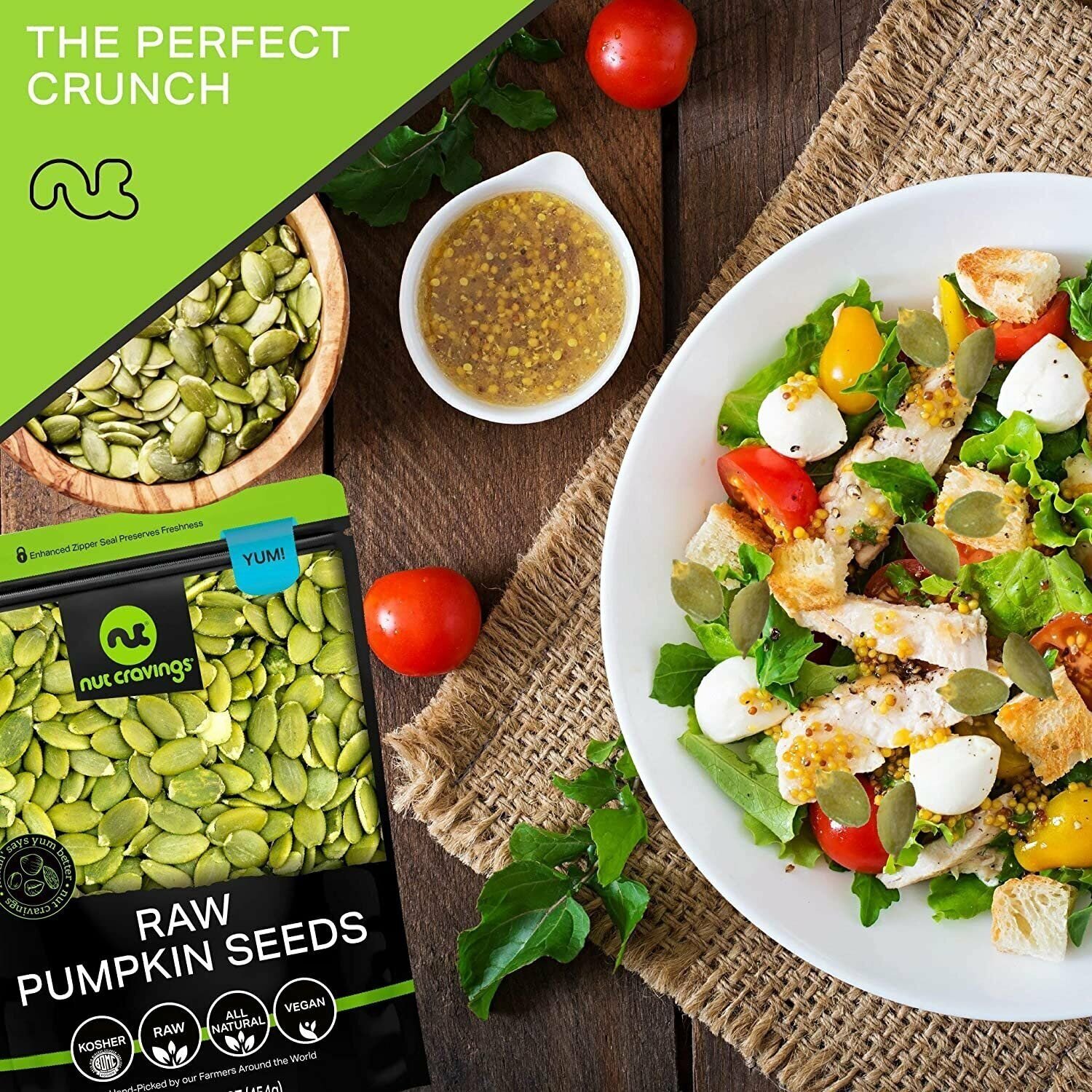 Nut Cravings - Raw Pumpkin Seeds Pepitas, Unsalted, Shelled, (80oz - 5 LB)...