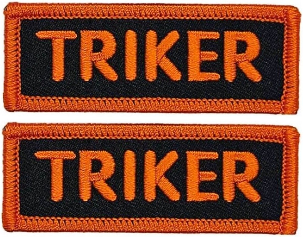 Triker Embroidered Patch || 2PC iron On Sew  3"X1"