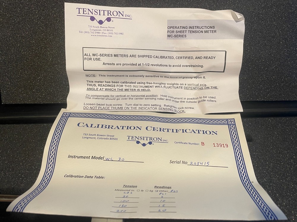 Tensitron WC 30 TensionMeter