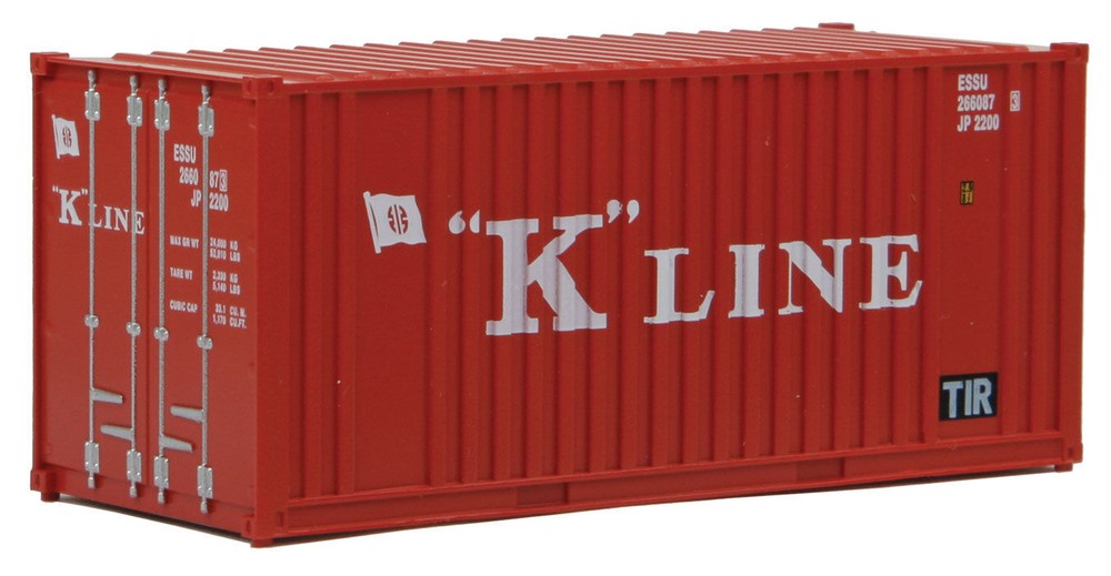 Walthers 20' Corrugated Container w/ Flat Panel K-Line HO Scale