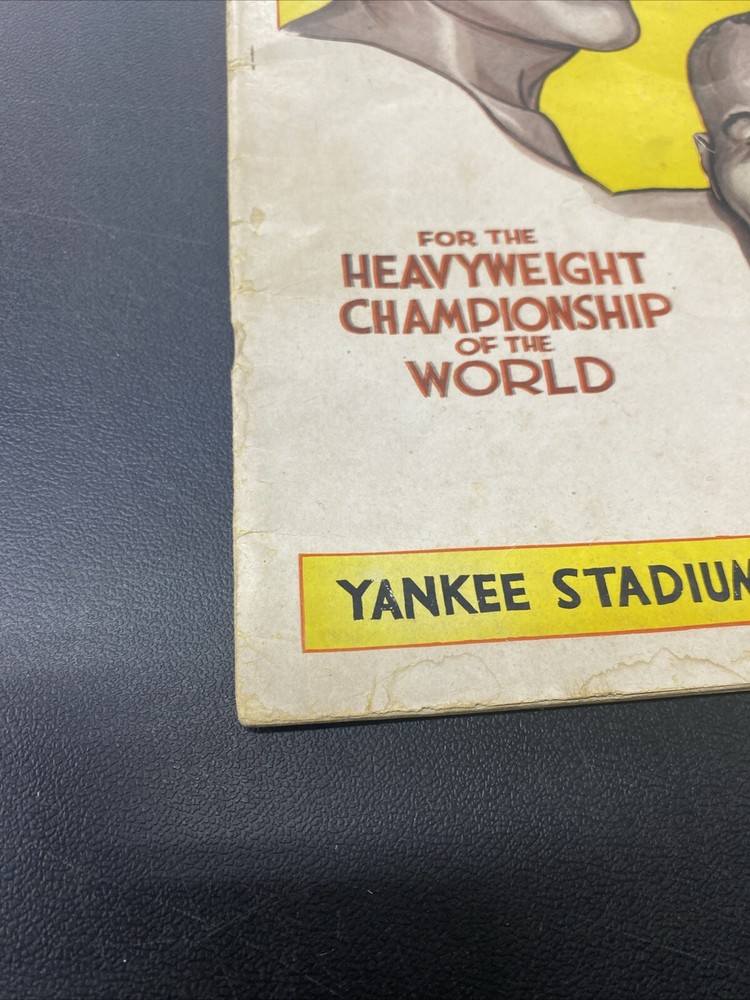 Joe Louis Vs Jersey Joe Walcott Boxing Program 1948