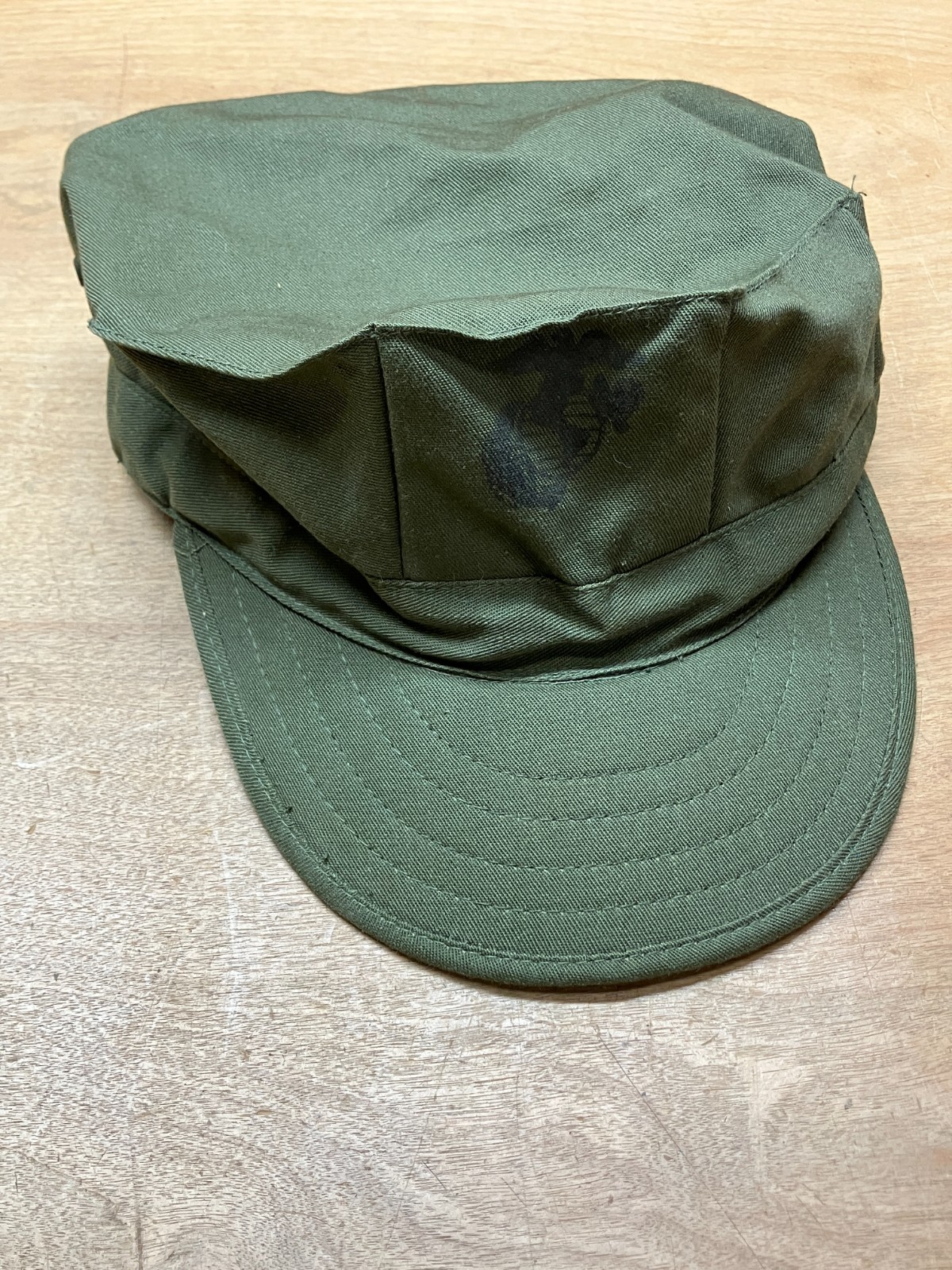 Vintage USMC Marine 8 Point OG-107 Utility Field Cap Hat Green LARGE