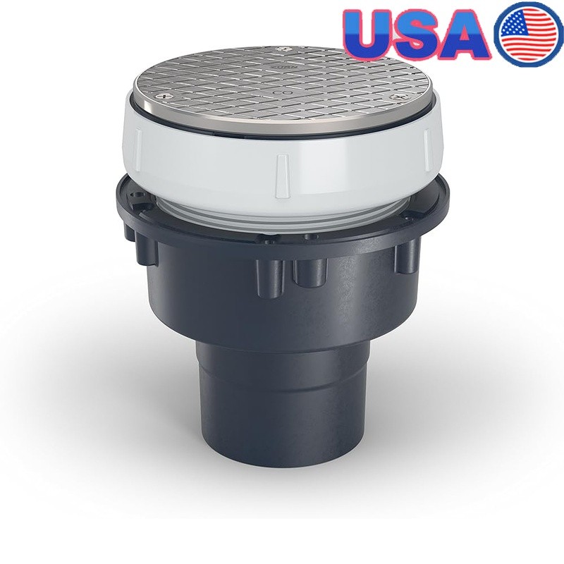 Adjustable Floor Drain Complete System Easy Install Durable Heavy Duty Design US