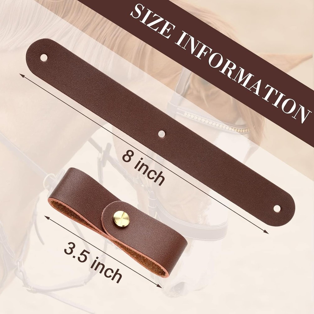 Chunful 6 Pcs Halter Breakaway Replacement Strap Brown