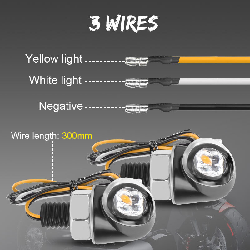 4pcs LED Mini Motorcycle Turn Signal Indicator Brake Light Running Lamp DRL 12V