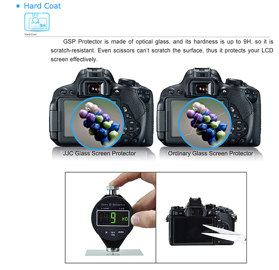 JJC Tempered Glass LCD Protector + Ergo Large Eyecup for Nikon Z6 Z7 Z6II Z7II