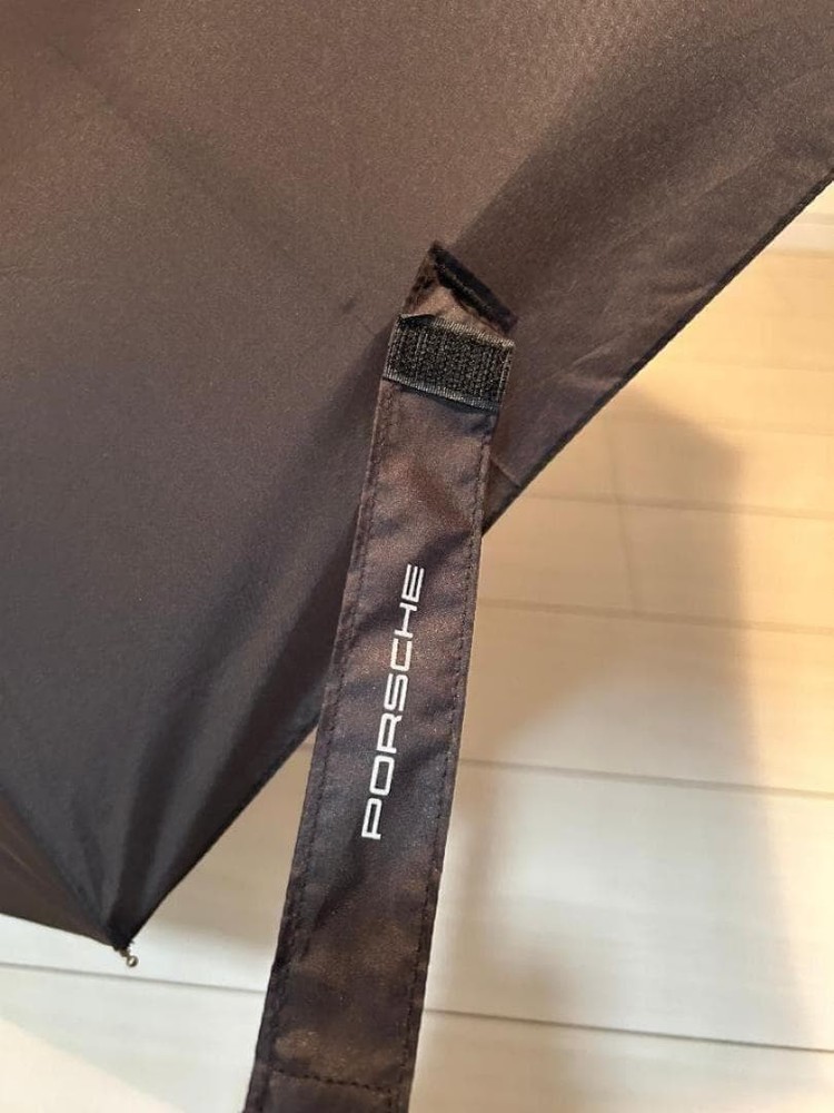 Porsche Folding Umbrella Black Compact Auto Open Driver's Selection