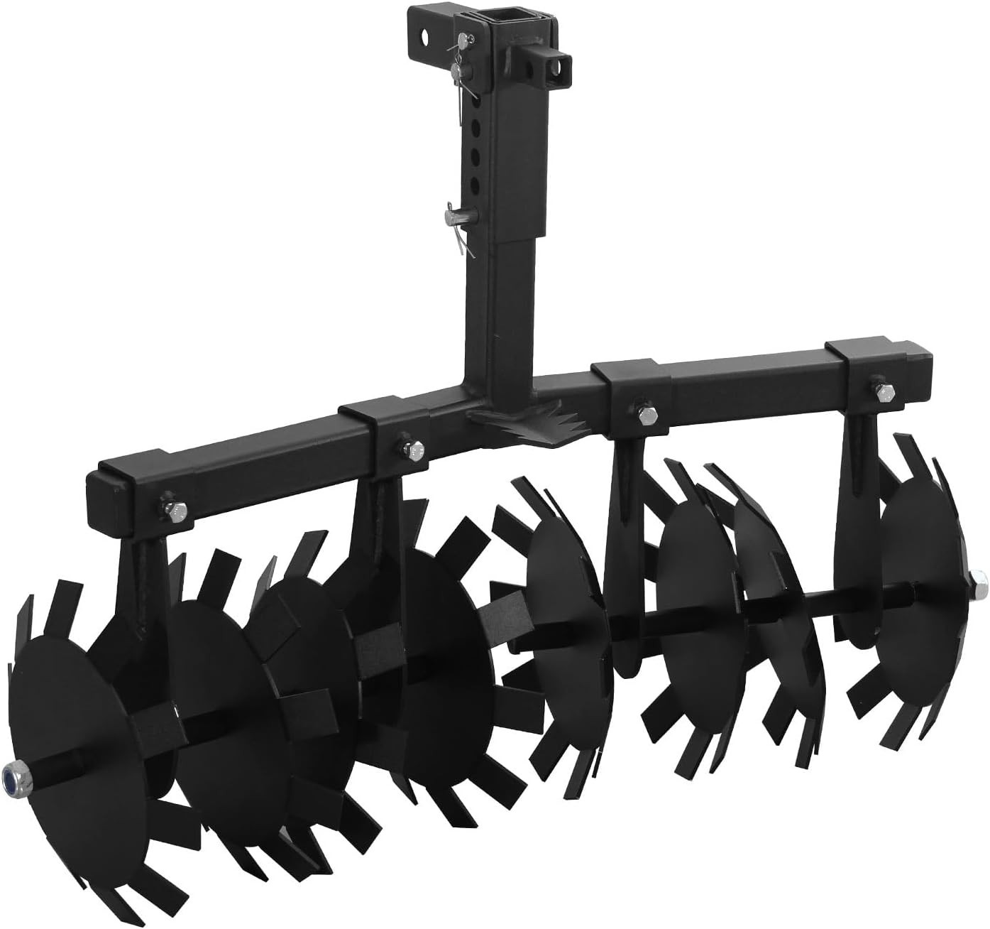 32" Cut Width ATV/UTV Disc Plow Harrow With 2" Receiver Hitch Heavy Duty Attach