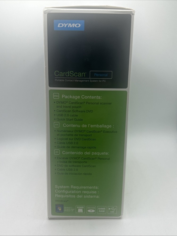 DYMO CardScanner Personal Portable Contact Management System