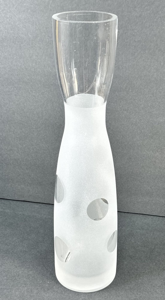 Frosted Glass Polka Dot Pattern Vase