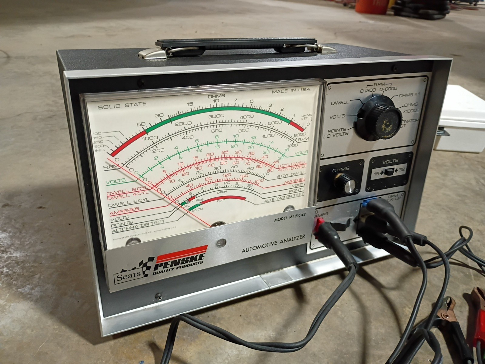 Vintage Sears Penske Automotive Analyzer 161.21042 & Timing Light 244.2138
