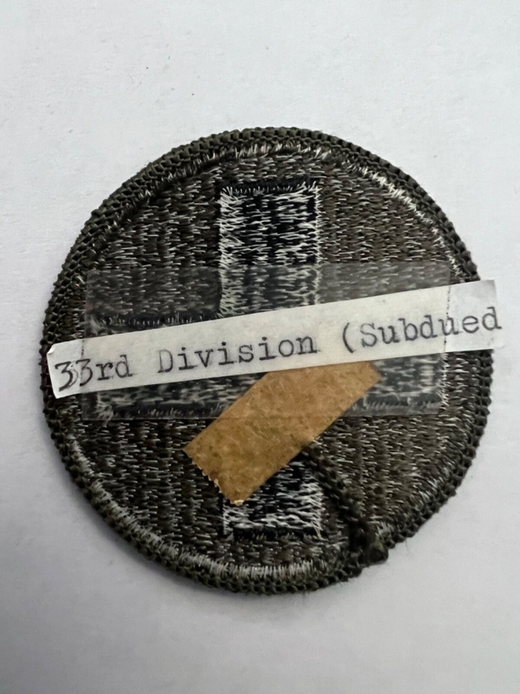 33rd Division Subdued US Army Patch