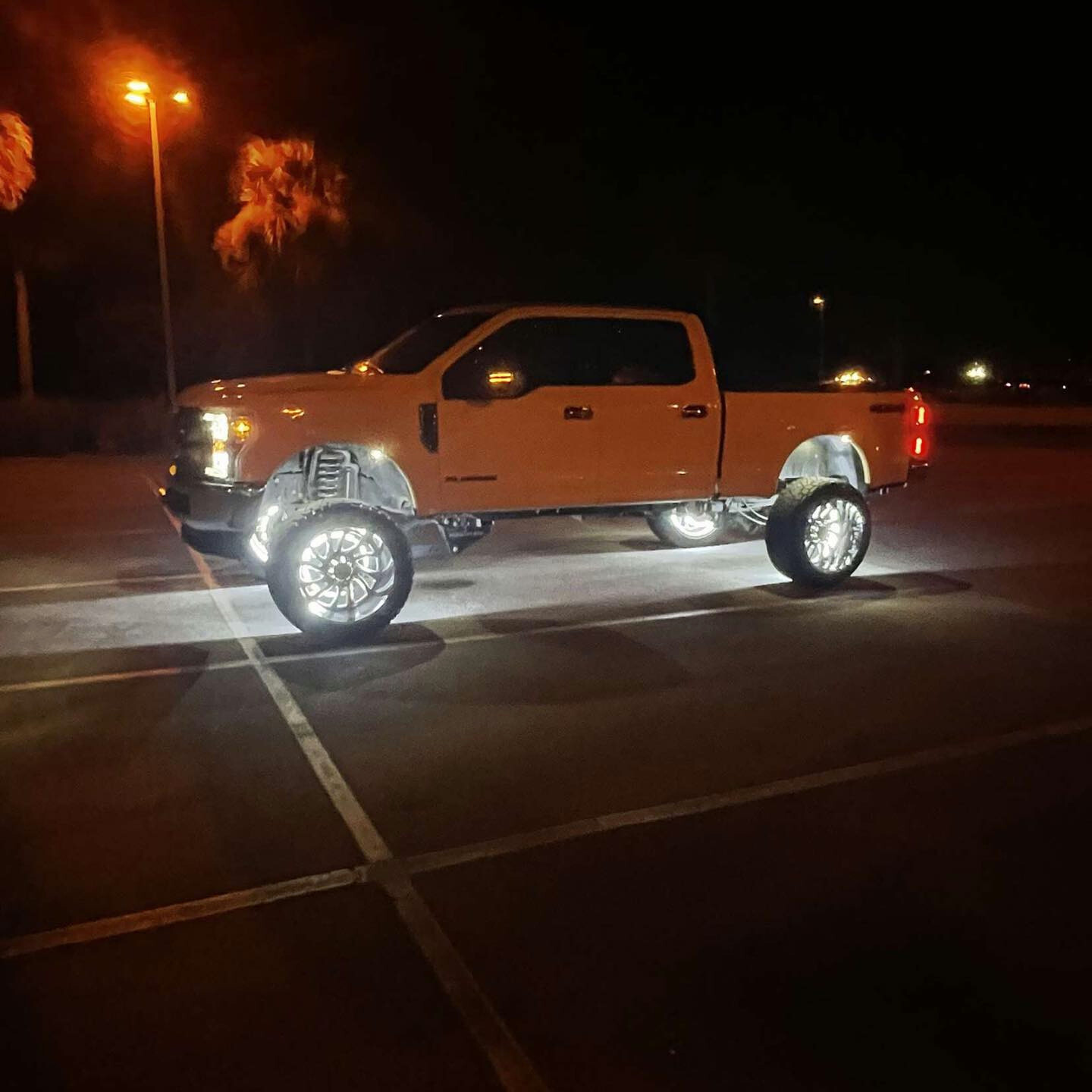 4x 17.5'' High Intensity PURE WHITE QUAD Row LED Trucks Car Wheel Rim Lights Set