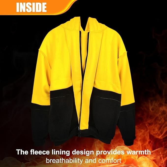 High Visibility Safety Sweatshirt ANSI Class 3 Reflective Stripes