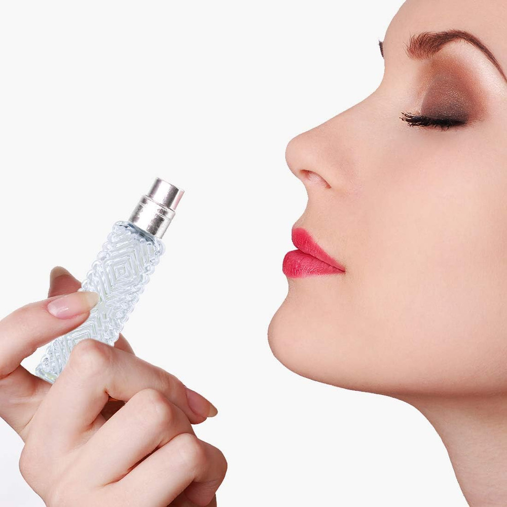 12Pcs Perfume Bottles Empty Clear Glass Atomizer Spray Bottles Empty Refillable