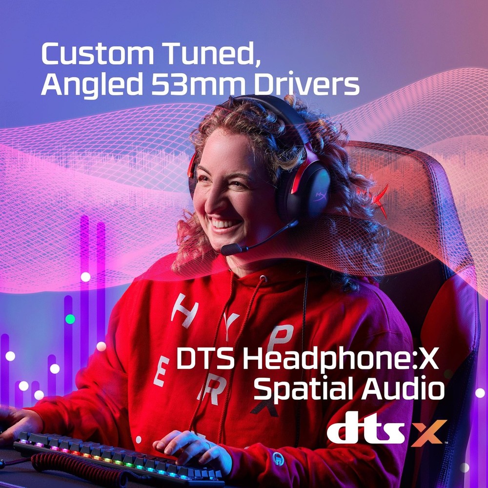 HyperX Cloud III – Wired Gaming Headset, PC, PS5, Xbox Series X|S, Angled