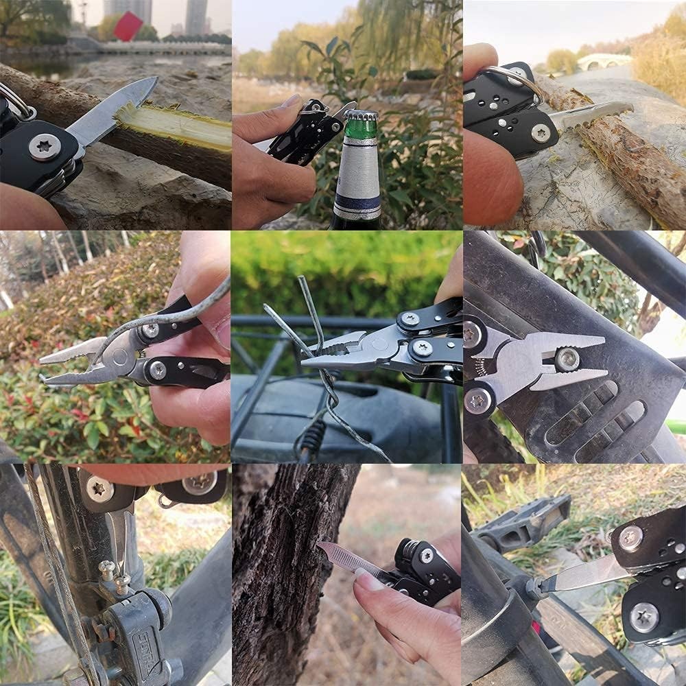 14 In 1 Mini Multitool Pliers Rugged & Practical Portable Pocket Camping Tools