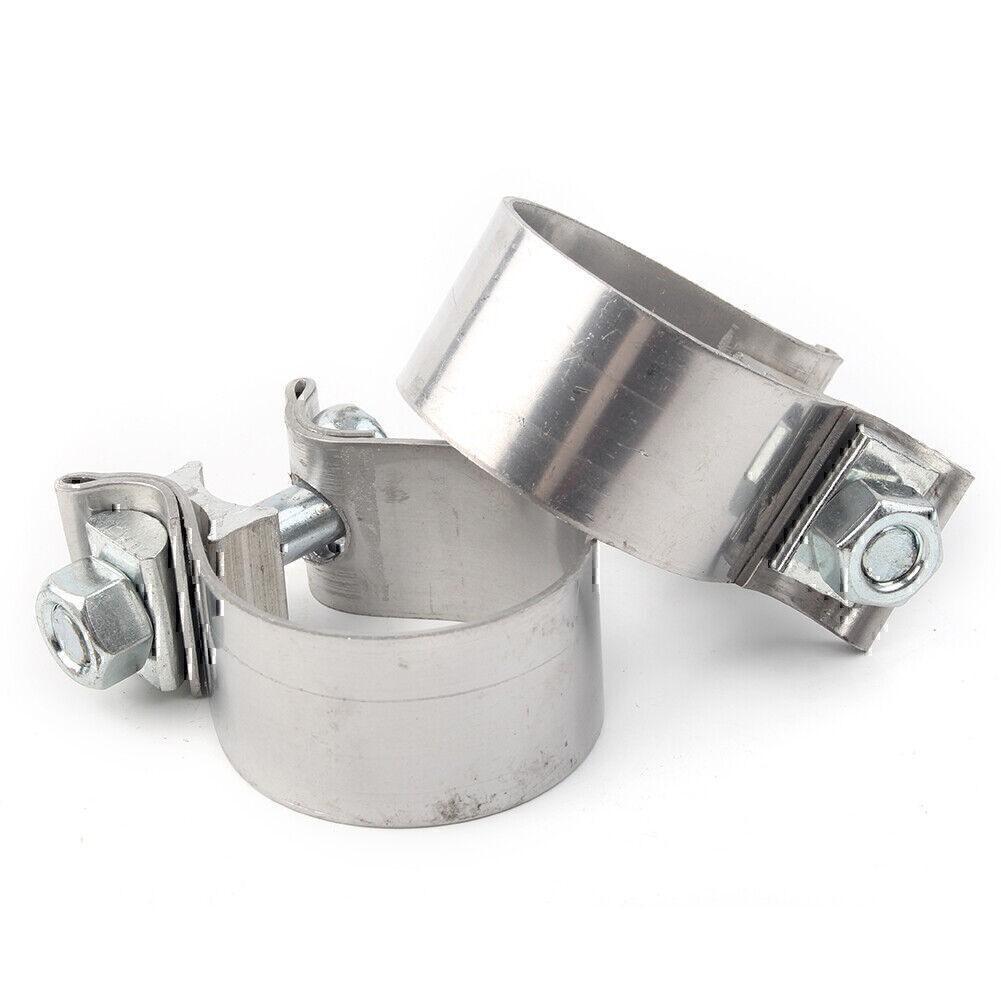 1.25" Wide Stainless Steel Muffler Clamps for Harley Electra Street Road