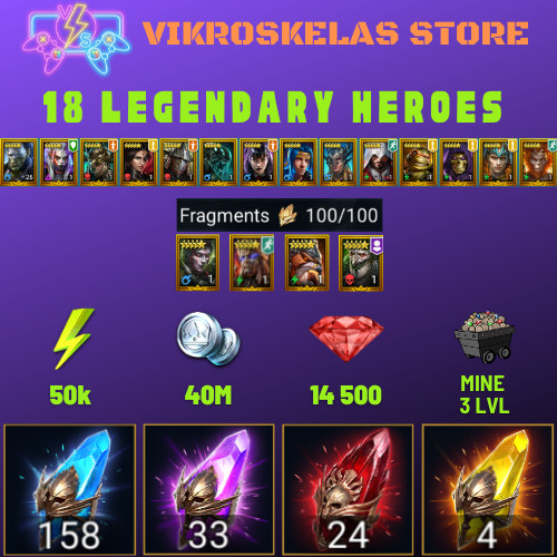Raid Shadow Legends | Starter : 158 Ancient, 33 Void, 24 Primal, 4 Sacred Shards
