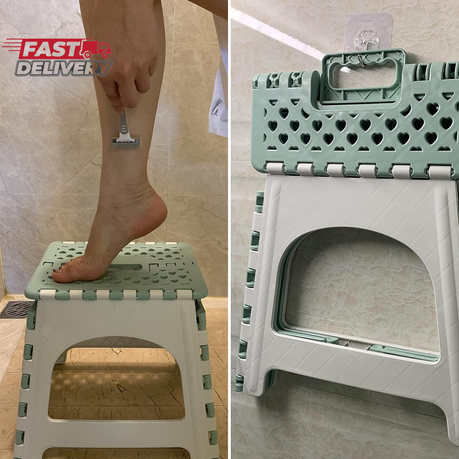 Shower Stool for inside Shower Shaving Legs, Foldable Shower Small Shower Stool,