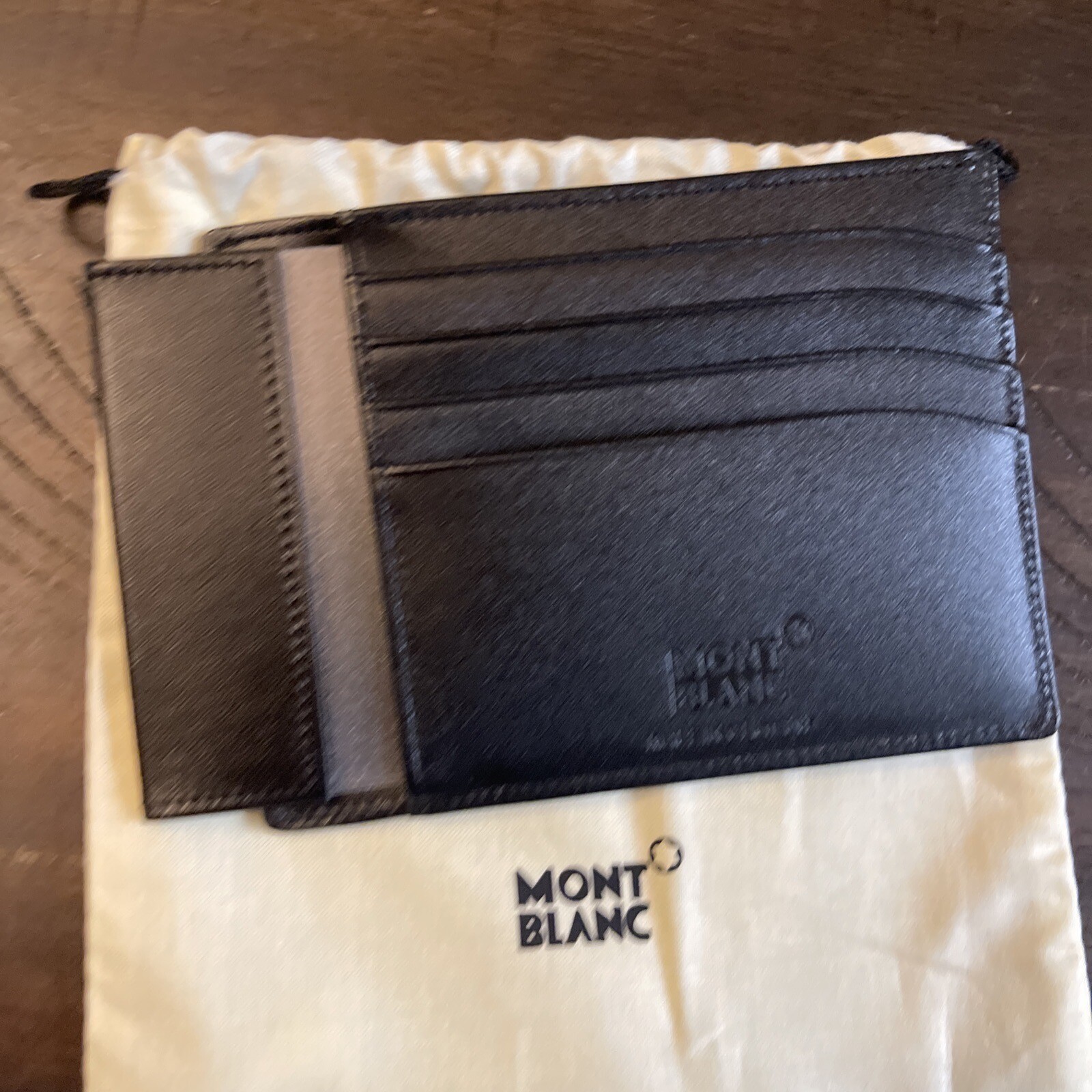 MONTBLANC 4cc Card Holder ID Meisterstuck Black Leather 2665 (4.75"x3.50")