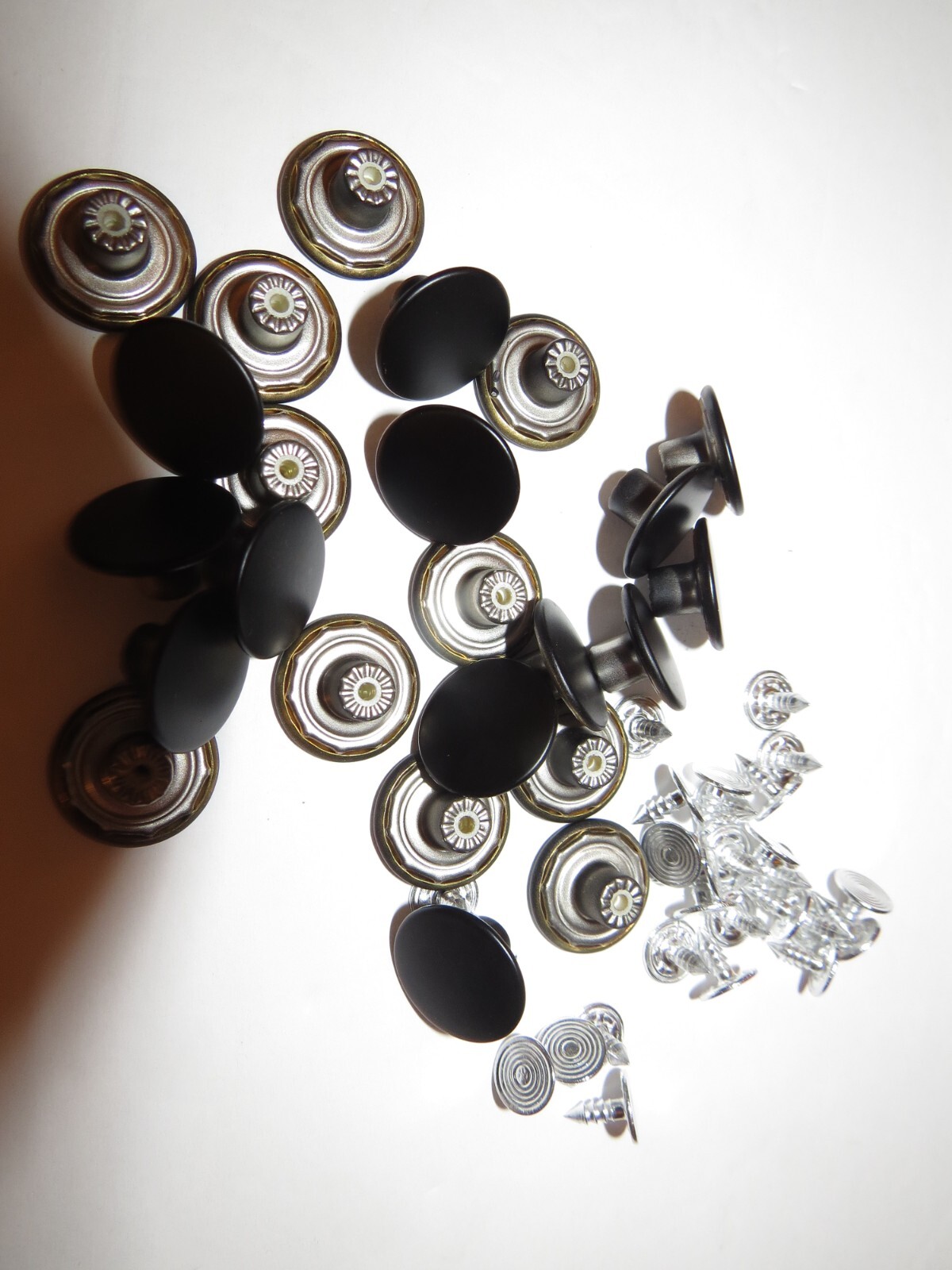 Men's Suspenders with No Sew Brown Metal Buttons for Button on Leather Ears