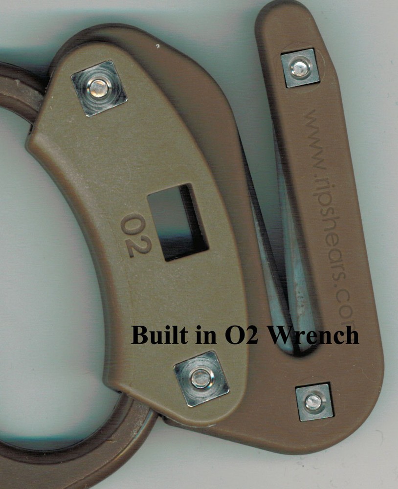 RipShears Trauma Shears with Ripper New version with O2 wrench Tan