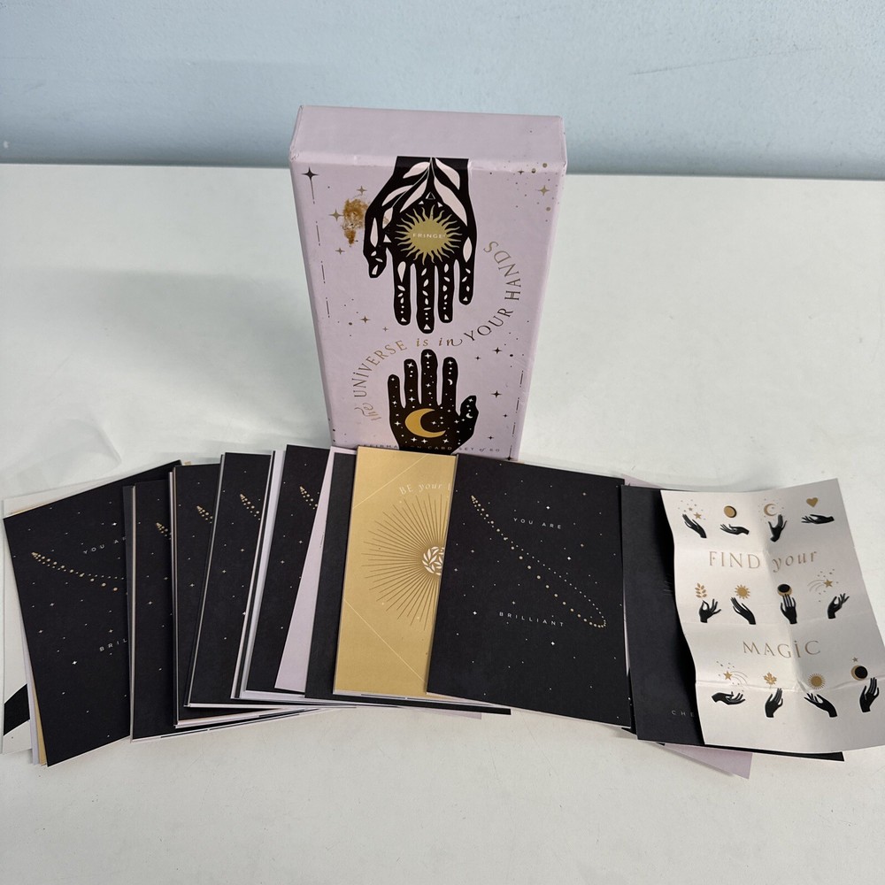 Affirmation Card Set (Missing Wood Block Stand (READ/ issues) 60 Count Notecards