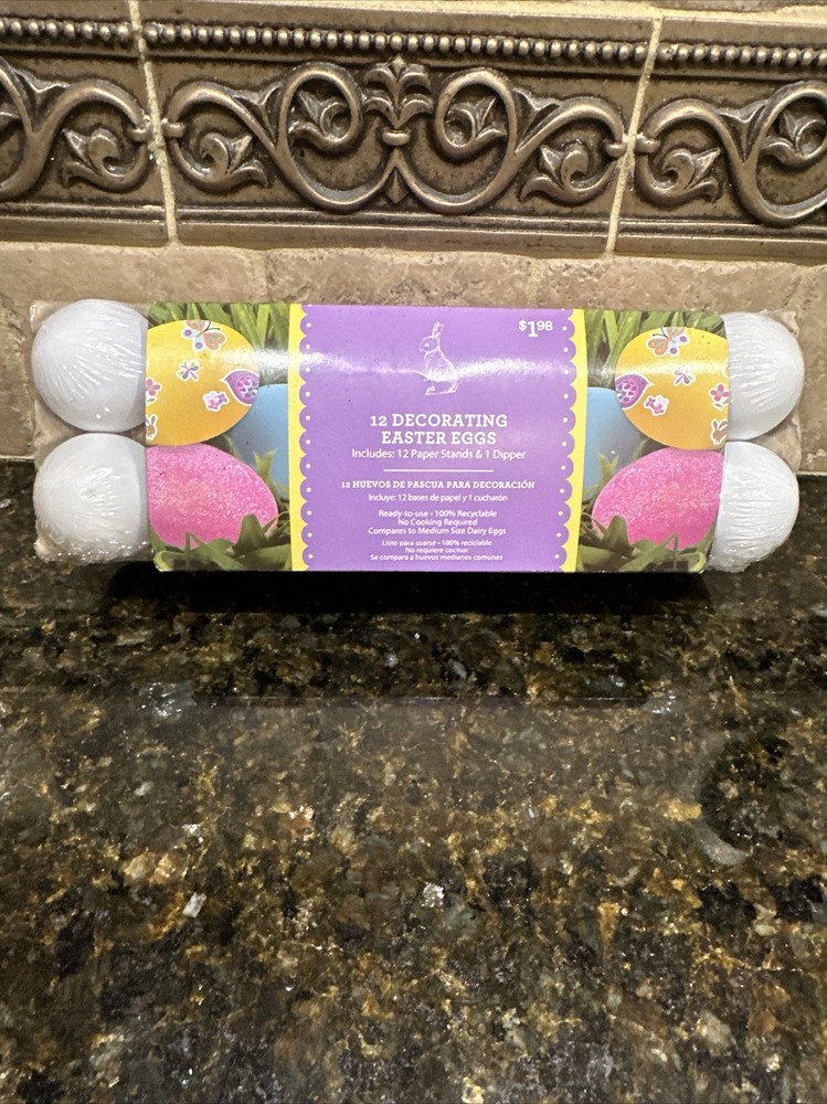 WILLIAMS SONOMA EASTER EGG DECORATING KIT & 12 DECORATING EASTER EGGS