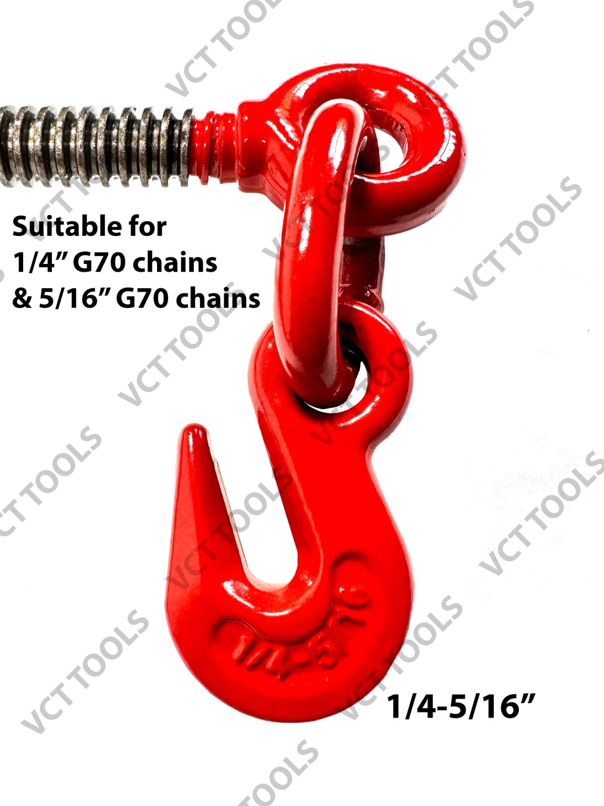 4 x Ratchet Chain Load Binder 1/4" - 5/16",Chain Hook Tie Down Rigging Equipment