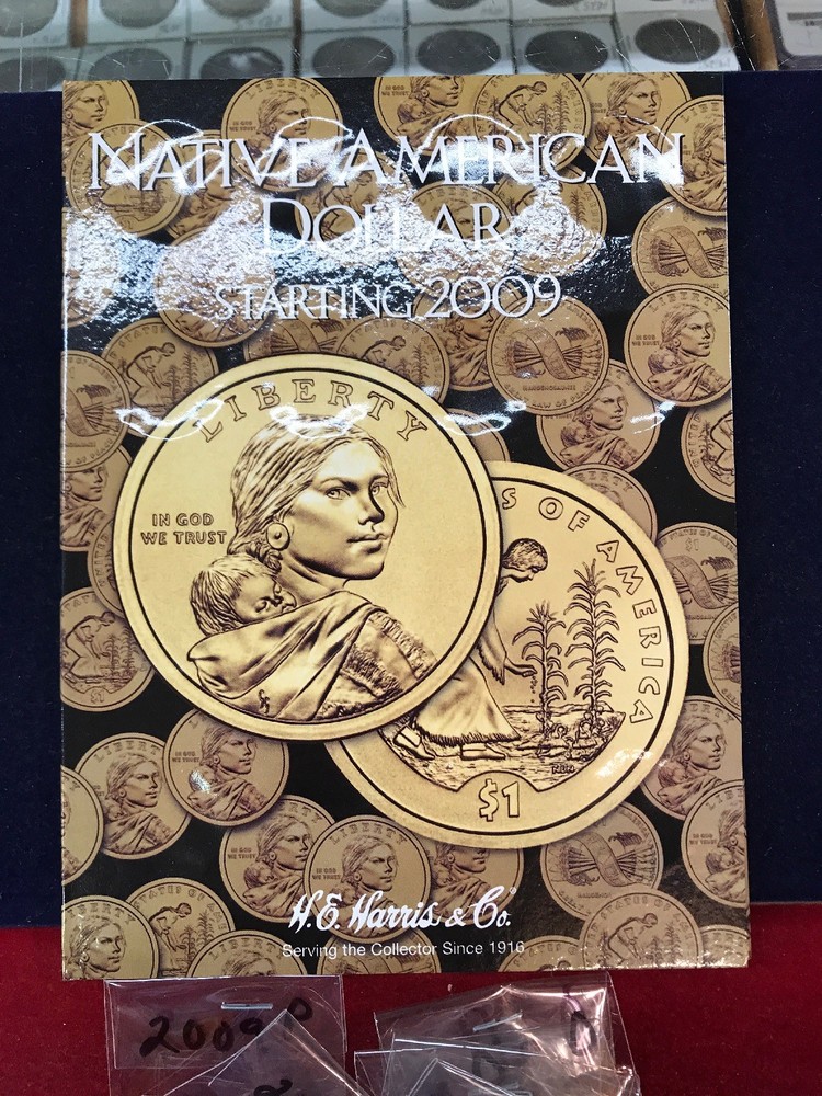 2009-2019 P D (22) Unc  Native American Dollar Set in Harris Folder